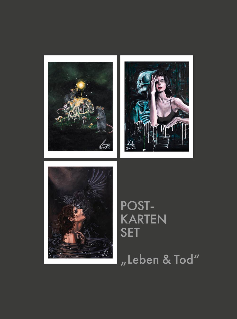 Postkartenset "Leben & Tod"